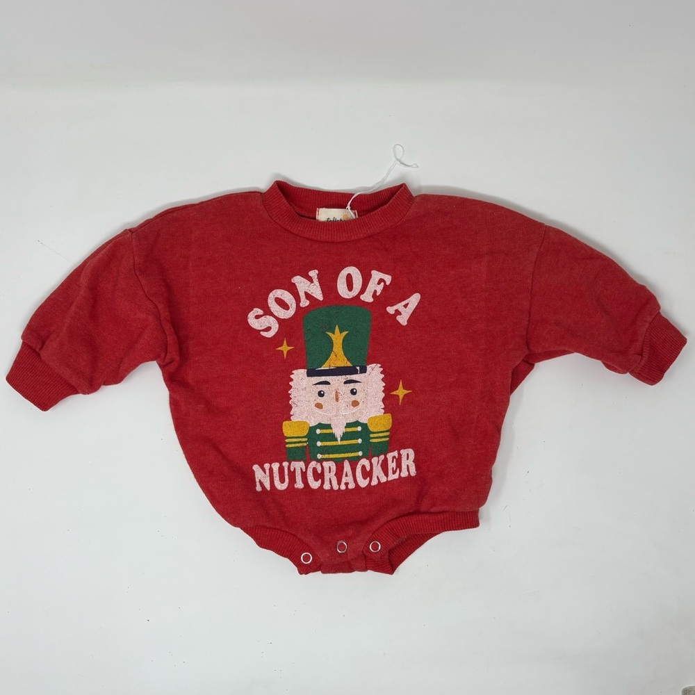 Tullabee Christmas Son of a Nutcracker One Piece Outfit Size 0/3 Months NWOT